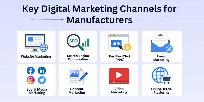 Key Online Marketing Channels For Manufacturers